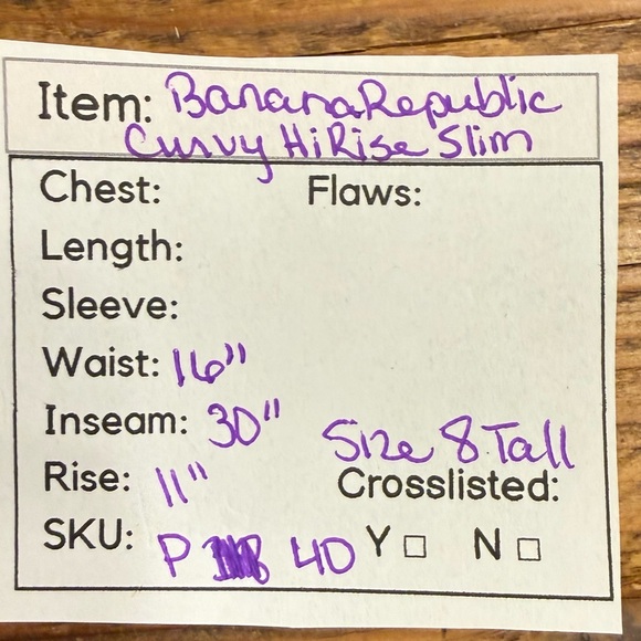 P40 - Banana Republic Light Blue High-Rise Slim Jeans - Picture 7 of 7